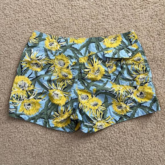 Patagonia Womens Pataloha Board Shorts Yellow Floral Print Size 6 - Picture 6 of 8